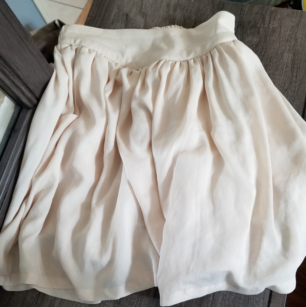 Boutique Cream Romantic Light Skirt Pockets Small